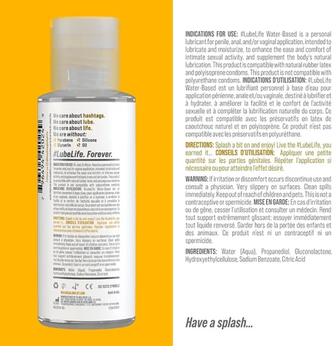 Miniatura 2 de LubeLife Lubricante a base de agua - Lubricante personal para hombres, mujeres y parejas, tamaño de viaje, no mancha, fácil de limpiar, seguro
