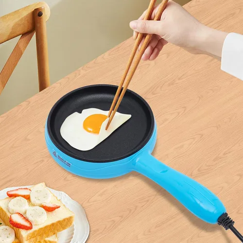 Miniatura 2 de Sartén eléctrica antiadherente de 6 pulgadas de 450 W, sartén eléctrica antiadherente de 356.0 °F/356 °F para inducción, tortillas y campamento, uso