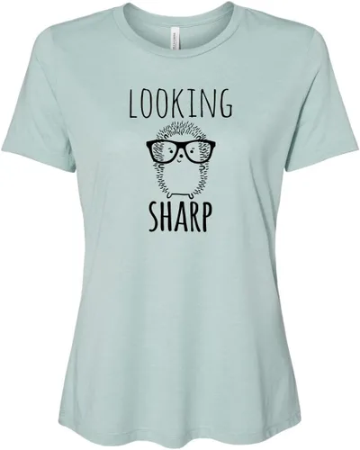 Miniatura 9 de Cute Women's Screen Printed Crew Neck Tee, Shirts With Sayings, Dusty Blue or Olive
