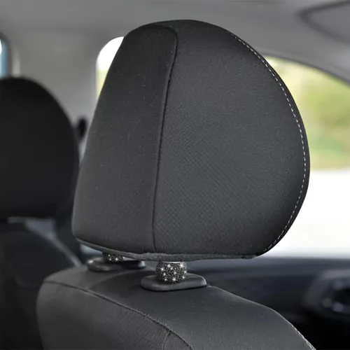 Miniatura 4 de Osilly Collares Brillantes para Reposacabezas de Automóvil, 4 Piezas de Collares con Anillos Decorativos para Reposacabezas de Automóvil, Accesorios