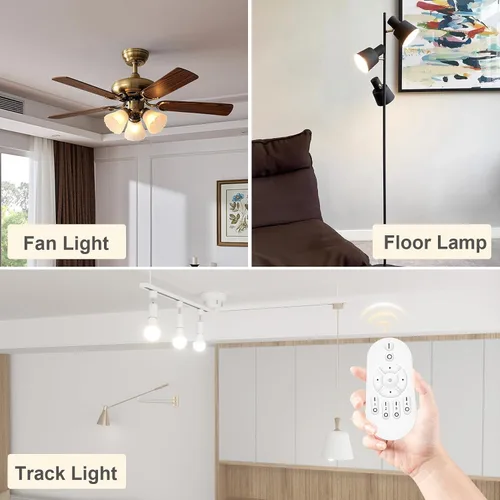 Miniatura 9 de ORALUCE Bombillas LED de control remoto equivalente a 60 W, bombillas regulables de 2700-6500 K, base E26, bombilla inteligente Bluetooth A19