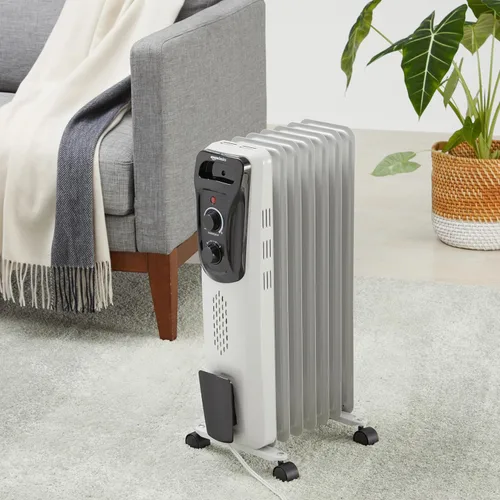 Miniatura 7 de Amazon Basics Radiador de aceite portátil para uso en interiores, 3 ajustes de calor, protección contra sobrecalentamiento, seguridad certificada