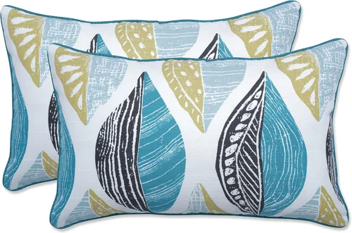 Miniatura 10 de Pillow Perfect Almohadas botánicas para interiores y exteriores, 2 unidades, acento, 16.5 x 16.5 pulgadas, naranja Sunny Daze