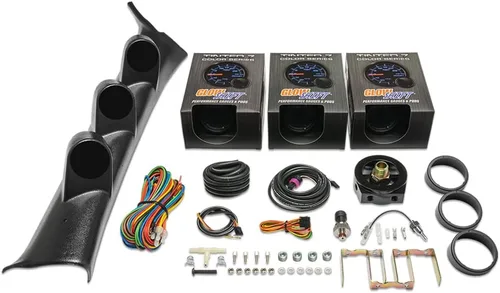 Paquete de medidores GlowShift compatible con Subaru Impreza WRX STI 2008-2014 - Medidores de aumento/aspiración tintados de 7 colores 30 PSI,