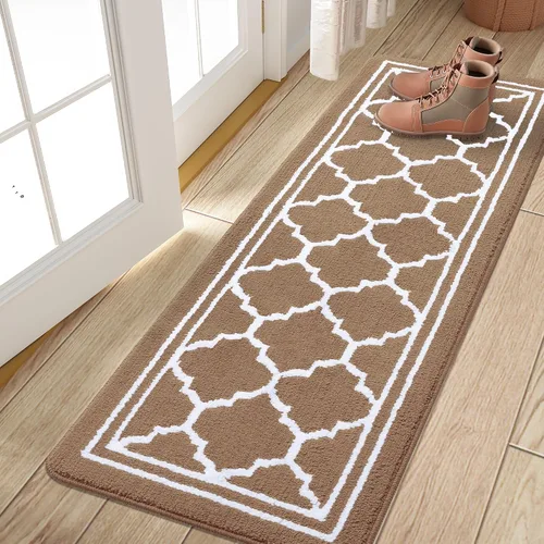 Miniatura 39 de Buganda Alfombra para Puerta Interior, Felpudo Resistente a la Suciedad y Absorbente, Antideslizante, Alfombras de Perfil Bajo para Entrada Marrón