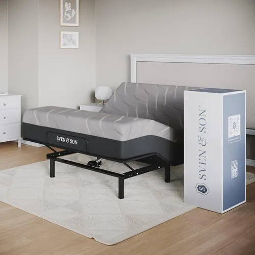 Miniatura 13 de Sven & Son Essential - Base de cama ajustable tamaño twin XL + colchón de espuma viscoelástica de gel frío de 10 pulgadas, inalámbrica, fácil