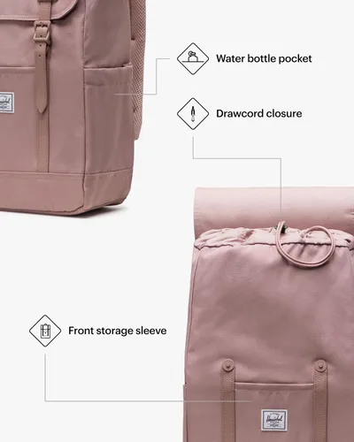 Miniatura 4 de Herschel Mochila Retreat, Rosa ceniza, Herschel Mochila Retreat