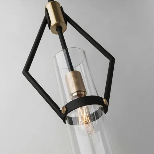 Miniatura 3 de Lámpara colgante de cristal nórdico, lámpara colgante de una sola cabeza, lámpara de metal ajustable para isla de cocina, sobre fregadero y baño