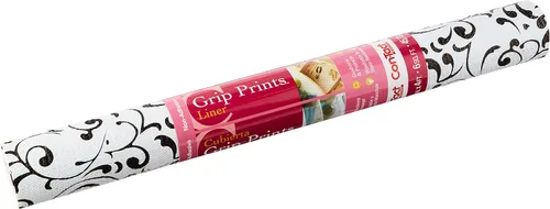 Con-Tact Brand Grip Prints - Forro para estantes, revestimientos duraderos y no adhesivos, cajón antideslizante y revestimiento de gabinete, 18