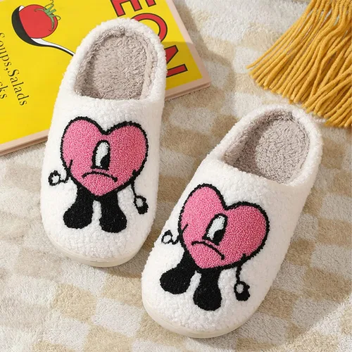 Miniatura 6 de Zapatos casuales para parejas, lindas pantuflas para mujeres y hombres, pantuflas de forro polar de dibujos animados, pantuflas de felpa