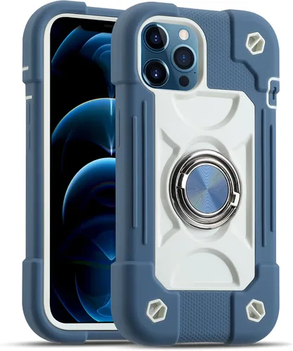 Miniatura 46 de MARKILL Funda compatible con iPhone Air de 6.5 pulgadas 2025 con soporte de anillo giratorio de 360 grados, protección contra caídas de grado
