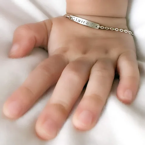Miniatura 12 de Regalo personalizado Baby Name Bar opciones de joyería
