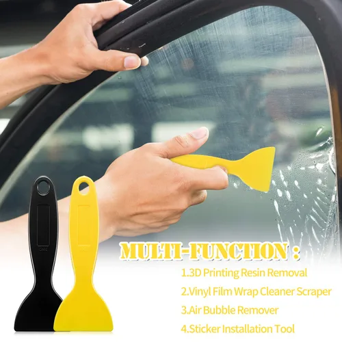 Miniatura 4 de 12 espátulas de plástico para masilla, herramienta de instalación de adhesivos para eliminar burbujas de aire, raspadores de pintura flexibles