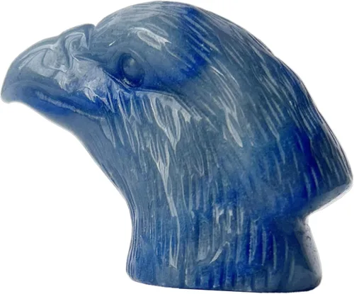 Miniatura 6 de Estatua de cristal curativo de obsidiana negra natural, estatua de águila guardiana de oración, 2 pulgadas, tallada en bolsillo, figuras de piedra