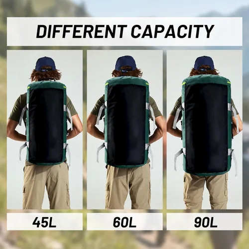 Miniatura 54 de MIER Mochila deportiva grande con compartimento para zapatos, resistente y resistente al agua, azul marino, 45L