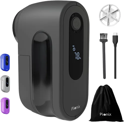 Miniatura 10 de Pionix Afeitadora de tela, afeitadoras de suéter para eliminar pelusas, desfuzzer de alto perfo, afeitadora eléctrica recargable para pelusas