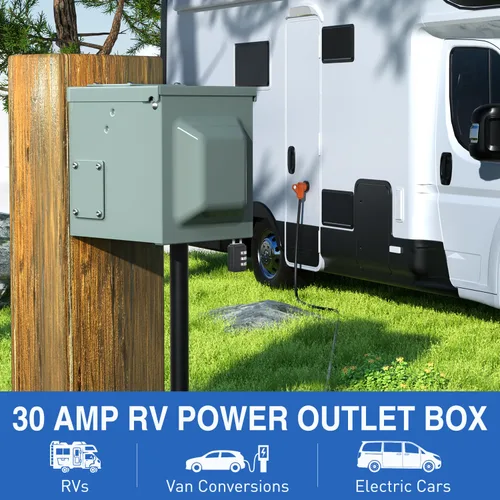 Miniatura 5 de Nilight Caja de Salida de Energía para RV de 30AMP, Receptáculo NEMA TT-30R de 125V, Servicio Pesado, Preperforado, Listado ETL, Caja Cerrada Caja