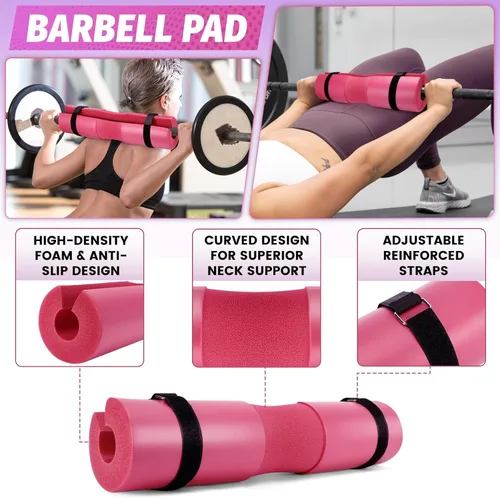 Miniatura 3 de Juego de almohadillas de barra de gimnasio: almohadilla de empuje de cadera para sentadillas Levantamiento de pesas Accesorios de equipo de gimnasio