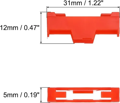 Miniatura 2 de MECCANIXITY 50 clips de cable servo, extensión de servo ABS, soporte de fijación de hebilla de cable de seguridad para avión a control remoto, Rojo