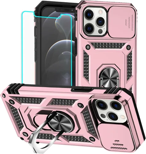 Miniatura 49 de HNHYGETE Funda para iPhone XR con protector de pantalla HD: [grado militar de 20 pies probada en caídas] Funda protectora para cámara deslizante a