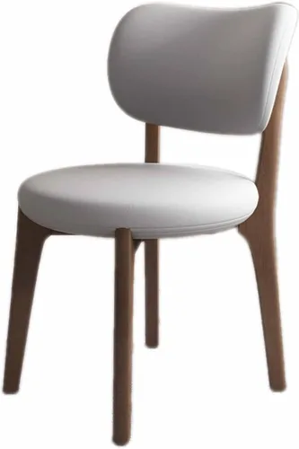 Miniatura 52 de Juego de 2 sillas de comedor tapizadas de cuero suave, sillas de comedor de madera maciza, con asiento acolchado y patas de madera para cocina, sala