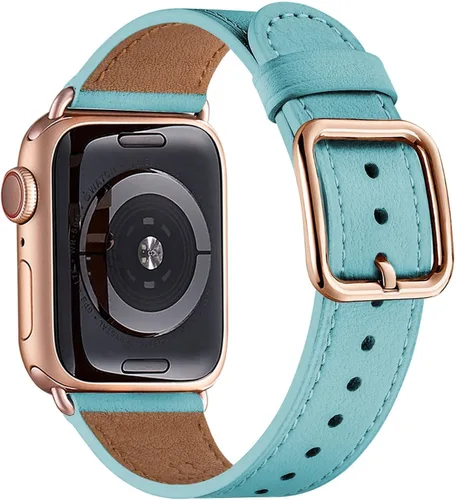 Miniatura 57 de MNBVCXZ Correas de cuero compatibles con Apple Watch para mujeres, correa de repuesto genuina para iWatch Series 11 10 9 8 7 6 5 4 3 2 1 SE 3 SE 2