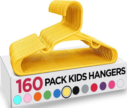 Miniatura 17 de Utopia Home Paquete de 20 Perchas para Niños - Perchas de Plástico para Bebé de 11.5 Pulgadas para Armario - Perchas para Niños para Ropa y Percha