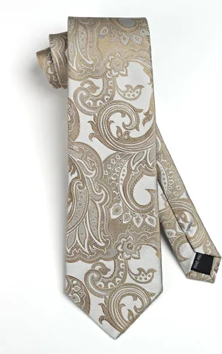 Miniatura 197 de Corbatas florales tejidas clásicas para hombre, corbata cuadrada de bolsillo, corbatas formales para hombres, boda con pañuelo