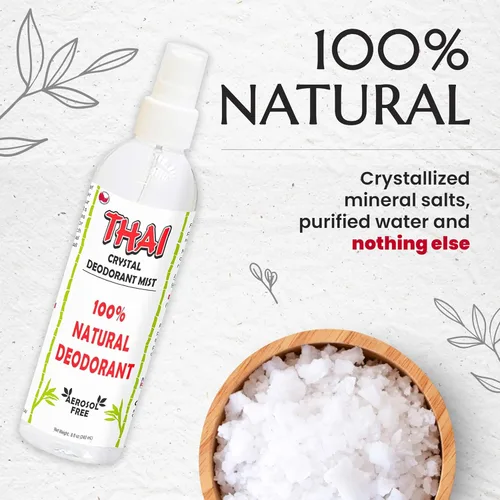 Miniatura 3 de Paquete de 2 desodorantes en espray Thai Crystal (8 onzas) – Desodorante de sal mineral de cuerpo entero para hombres, mujeres y atletas – Sin
