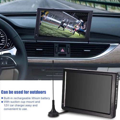 Miniatura 2 de Pomya 12 pulgadas Digital Televisión ATSC TV portátil 1080P HD HDMI reproductor de vídeo para el coche casero (EE.UU.)