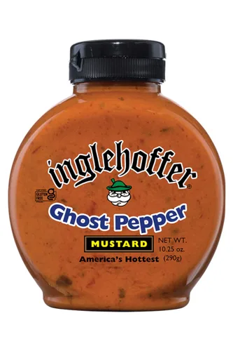 Inglehoffer Mostaza de pimienta fantasma, botella exprimible de 10.25 onzas