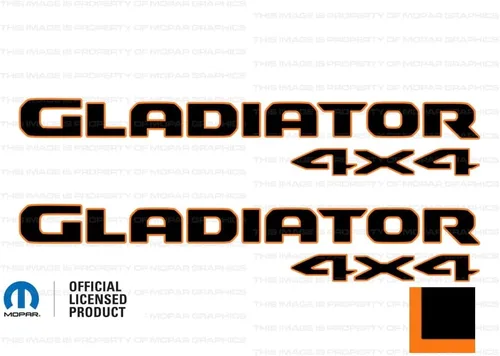 Miniatura 21 de Gladiator - Calcomanías gráficas para cabecera de 4 x 4 para Jeep Wrangler/Gladiator JL/JT (2019-2024) 392 bronce con contorno negro F392BO