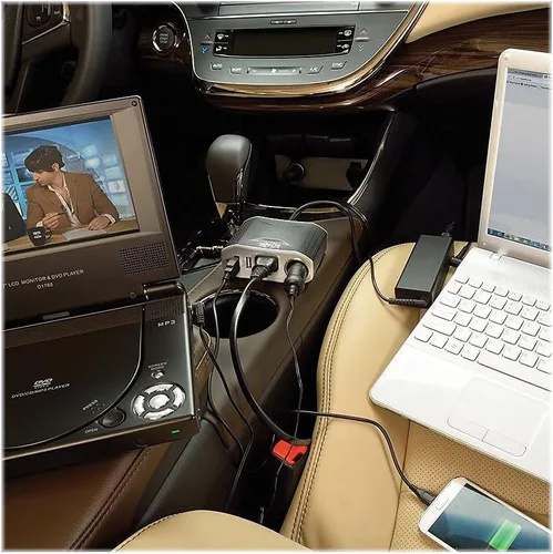Miniatura 4 de Tripp Lite (PV100USB) Inversor de potencia de auto de 100 vatios, con 1 salida y 2 puertos de carga USB, inversor automático, ultracompacto. 100 W +