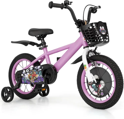 Miniatura 21 de BABY JOY Rabbit Pilot - Bicicleta deportiva para niños, 12, 14, 16, 18 pulgadas, bicicleta infantil para 3-8 años con altura ajustable, ruedas