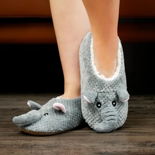 Miniatura 2 de cosyone1997 Lindas pantuflas de animales para niños, niñas y mujeres, calcetines de casa mullidos con suela antideslizante suave, regalos únicos