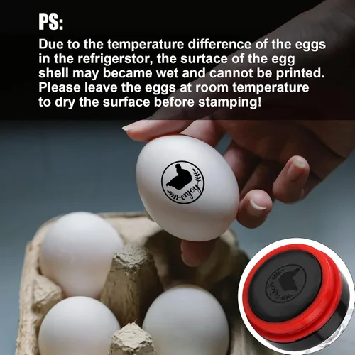 Miniatura 4 de SAVITA Sellos de huevos, bonitos sellos de huevos para huevos frescos con almohadilla de sello, sello personalizado para huevos de granja