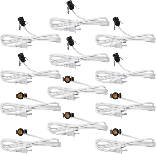 Miniatura 14 de Macarrie 2 Piezas Cables de Lámpara con Clip con Portalámparas E12 Cable de Repuesto de Lámpara Individual para Accesorios de Decoraciones de Pueblo