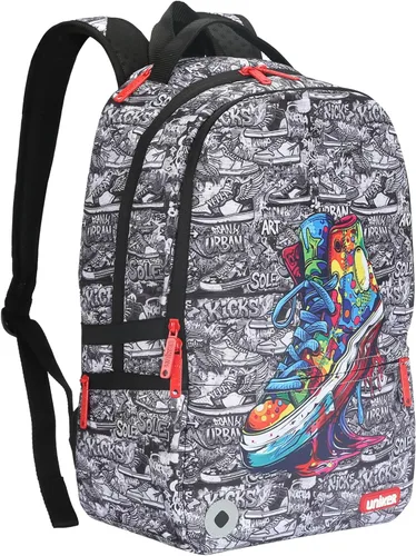 Miniatura 20 de Mochila Graffiti, mochila de diseñador para laptop para trabajo de 15.6 pulgadas, mochila resistente al agua para computadora, Anónimo, Grande