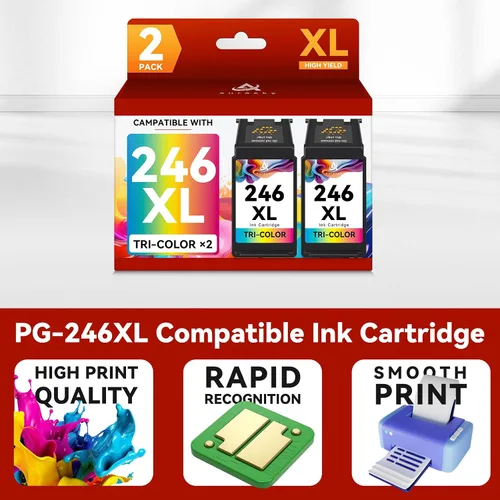 Miniatura 4 de 246XL - Cartuchos de tinta de color compatibles con Cannon CL-246 246 XL CL-246XL para Canon PIXMA TR4520 TS302 MG2525 TR4527 TS3322 MG3022 MX490