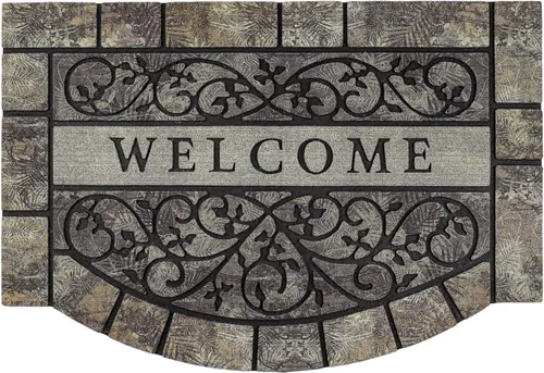 Tapete grueso de bienvenida para exteriores, 24 x 36 pulgadas, tapete grande de bienvenida duradero para puerta delantera, resistente y
