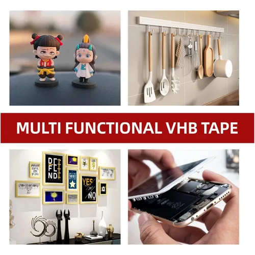 Miniatura 7 de 3M Cinta de doble cara resistente de 1 pulgada x 15.4 pies, cinta de montaje negra 5925 cinta de espuma adhesiva fuerte impermeable para decoración