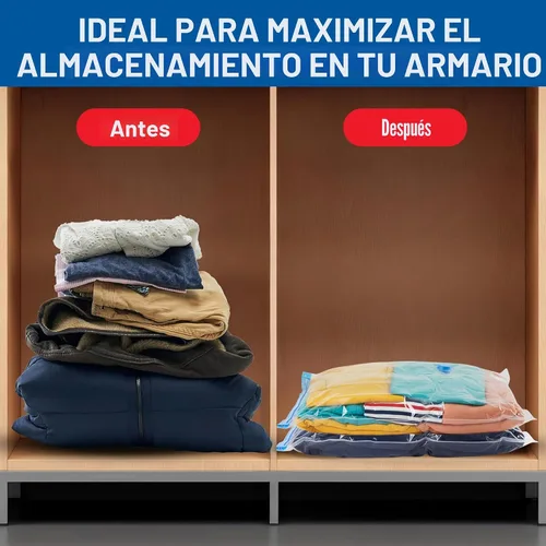 Miniatura 7 de Spacesaver - Bolsas de almacenamiento al vacío - Para ropa, edredones, mantas, ropa de cama - Sello de compresión para almacenamiento en armarios +