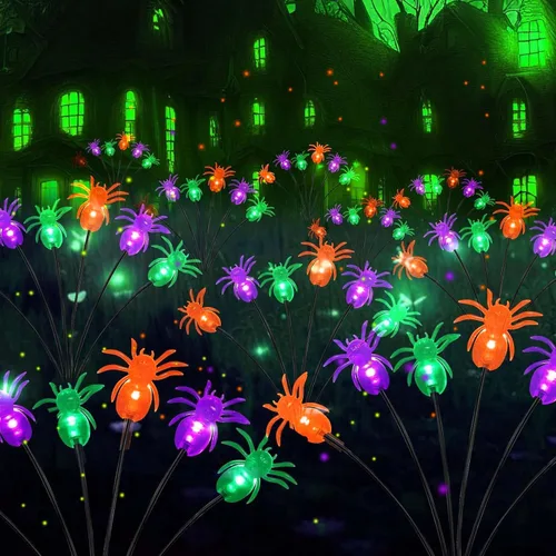 Miniatura 17 de 2026 Luces Solares Actualizadas para Exteriores, Juego de 8 Luces de Jardín Solares con 2 Modos, Luces de Luciérnaga al Aire Libre Impermeables