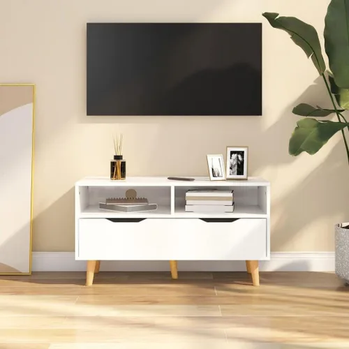 Miniatura 12 de TV Stand, Television Stands Media Console Entertainment Center Console Table Suitable for Living Room Home Office Bedroom Lounge High Gloss Black