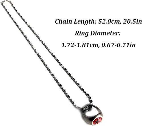 Miniatura 4 de Anime Rings Set Adjustable with Necklace Jewelry Cosplay Stuff Props Accessories