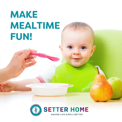 Miniatura 7 de Juego de cucharas de silicona prémium para bebés, cucharas para bebés y niños pequeños, utensilios de destete masticables para bebés de primera