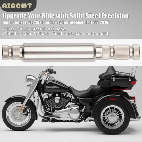 Miniatura 2 de Eje de palanca de cambios interior de acero 82-16 para Harley Touring Road King, Electra Glide, Street Glide, FLT FLHX FLHR FLTR - Acabado de níquel