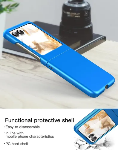 Miniatura 3 de Foluu Funda delgada para Motorola Razr 2024/2025 [No compatible con Razr Plus 2024], con protector de pantalla frontal integrado, policarbonato mate