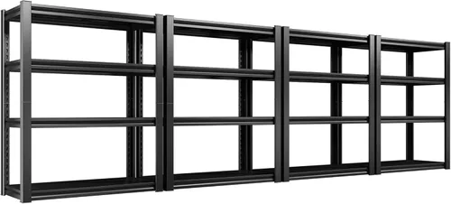 Raybee Estantería de garaje de 40 pulgadas de ancho, estantes de almacenamiento resistentes de 56.9 pulgadas de alto, estantería de metal resistente