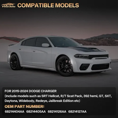 Miniatura 5 de luces LED blancas de señalización lateral para Dodge Charger 2015-2024, luces de parachoques delanteras y traseras con lente ahumada, faros Blanco
